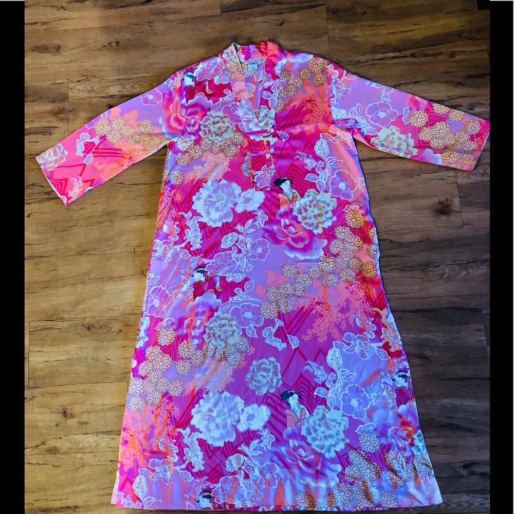 Natori Geisha Girl Asian Floral Nightgown